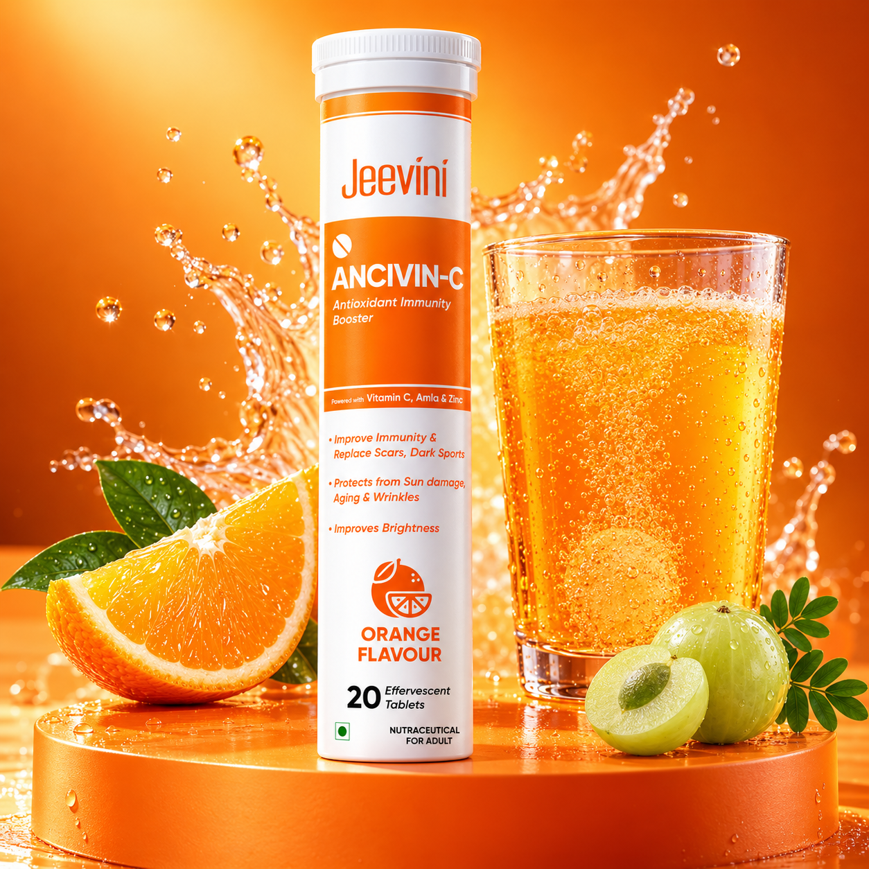 JeeViNi Ancivin-C Vitamin C Effervescent Tablets (20 Tablets)