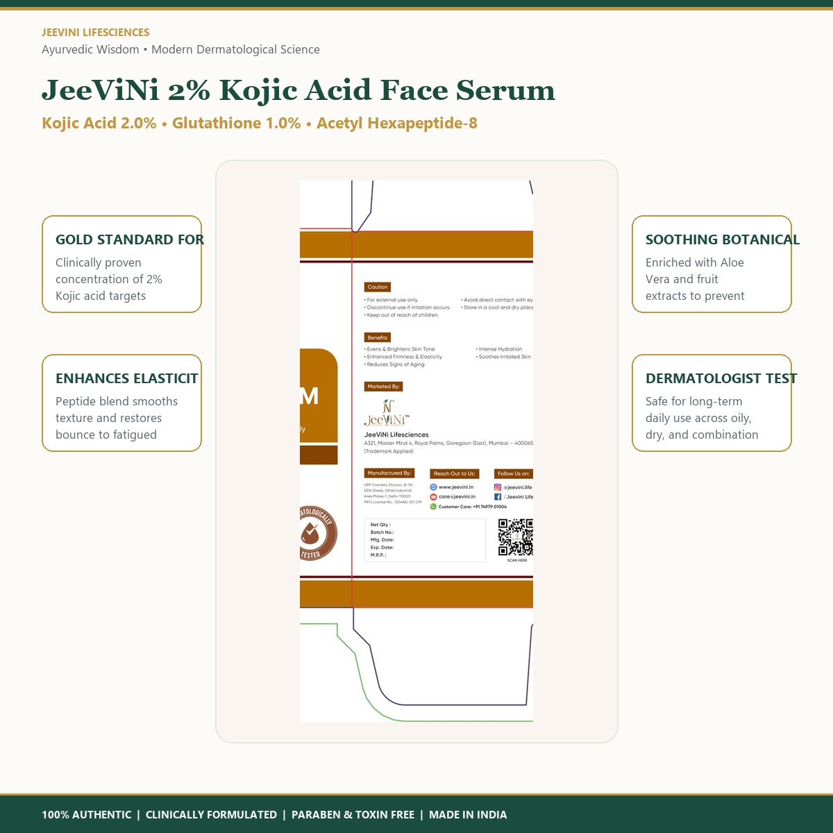 2% Kojic Acid Face Serum (30ml)